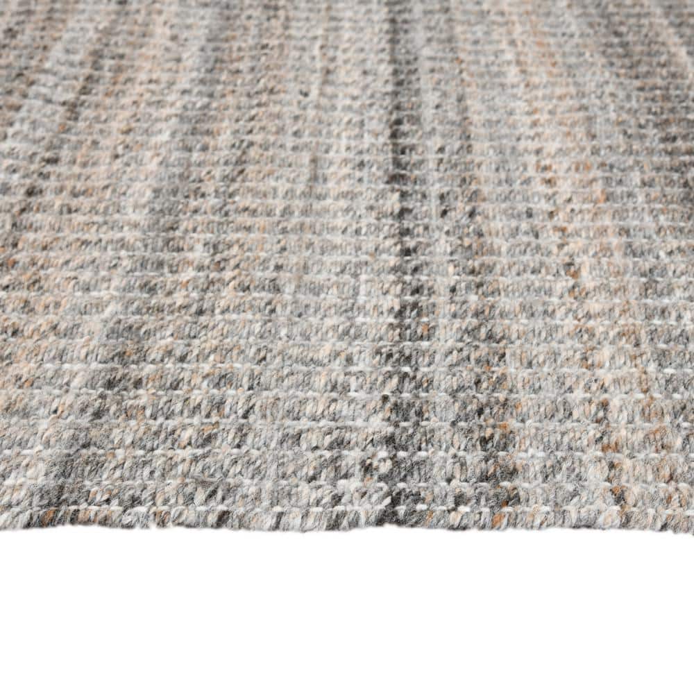 Atlantic Striped Brown Hand-Woven Outdoor Polyester Rug