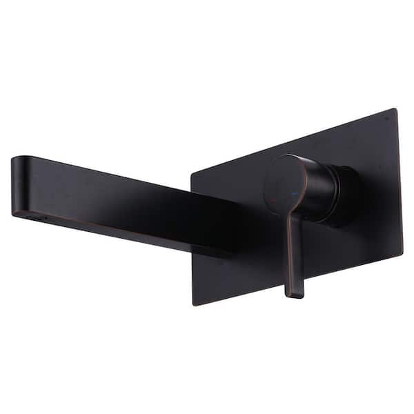 Single Handle Wall Mounted Bathroom Faucet with Solid Brass Rough in Oil Rubbed Bronze