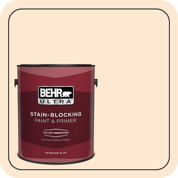 BEHR ULTRA 1 gal. #280A-1 Creamy Orange Extra Durable Flat Interior Paint & Primer