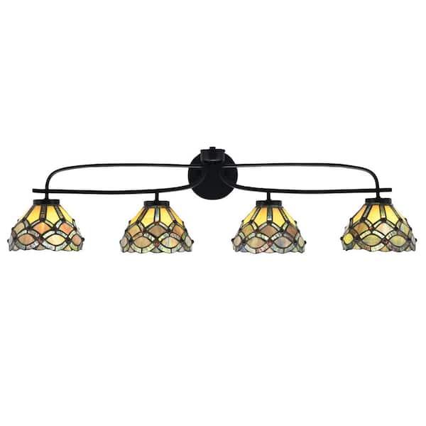 Unbranded Olympia 38.5 in. 4-Light Matte Black Vanity Light