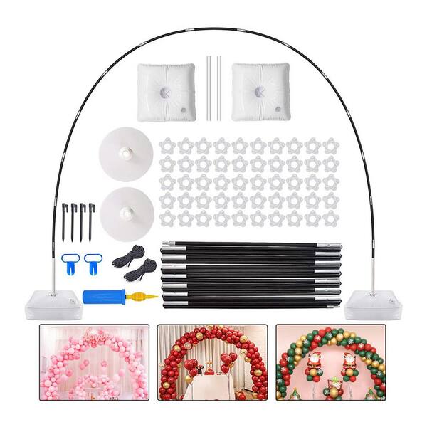 Wellco 108 in. H x 120 in. W Fiberglass Adjustable Balloon Arch Kit Garden Decoration Arbor