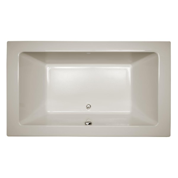 JACUZZI SIA 72 in. x 42 in. Acrylic Rectangular Drop-in Whirlpool Bathtub in Oyster