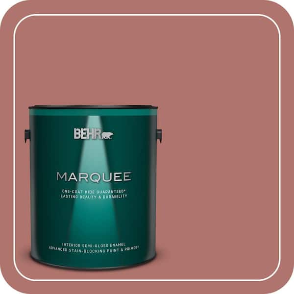 BEHR MARQUEE 1 gal. #PMD-81 Tandoori Spice Semi-Gloss Enamel Interior Paint & Primer