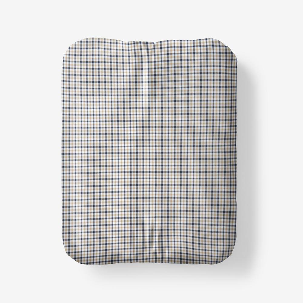 Company Cotton Mini Check Yarn-Dyed White Multi Cotton Percale Twin XL Fitted Sheet price history on PriceWatchPro
