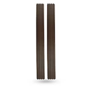 8.5 in. x 94.5 in. x 1 in. Composite Cladding Siding Outdoor Wall Panel Board in Dark Teak Color (Set of 30-Piece)