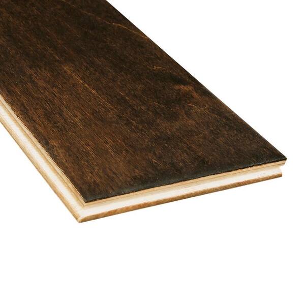 Mohawk Olde Town Tobacco Birch 0.37 in. T x 5 in. W Hand Scraped Engineered Hardwood Flooring (22.97 sq. ft./case)