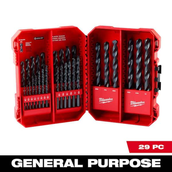 Milwaukee Black Oxide Drill Bit Set 29 Piece 48 89 2802 The