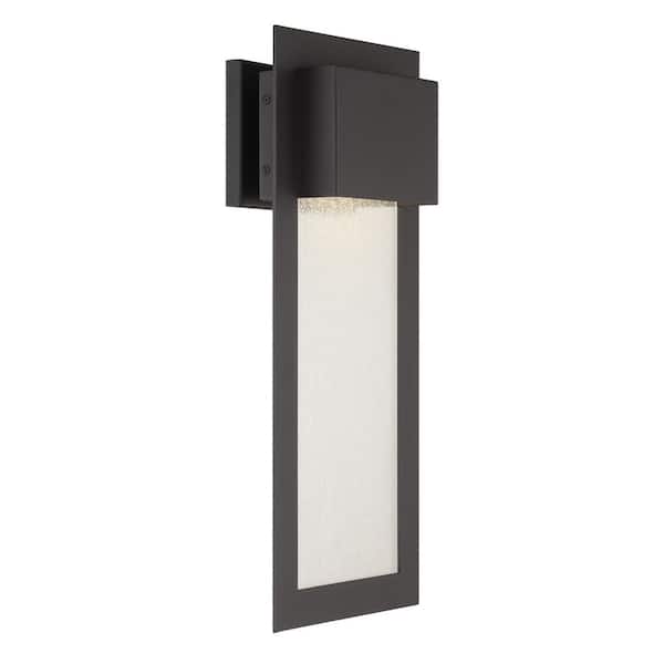 Minka Lavery Westgate Black Outdoor Wall Mount Sconce with Integrated LED