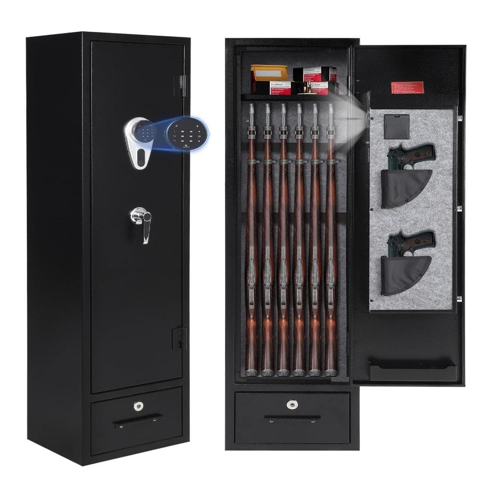 12 Gun Heavy Duty Gun Safe Cabinet with Adjustable Gun Racks, Shelf for Rifles and Pistols,Large Digital Gun Locker price history on PriceWatchPro