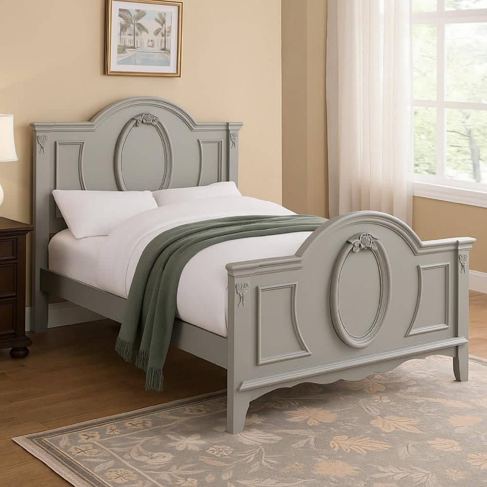 Auri Gray Composite Wood Frame Full Platform Bed