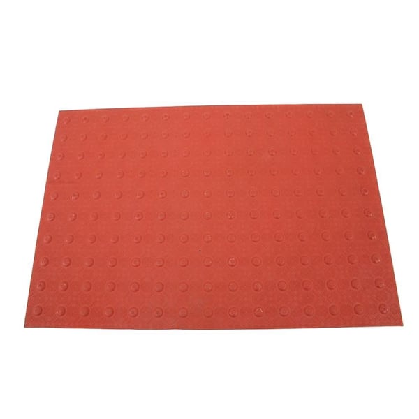 DWT Tough-EZ Tile 2 ft. x 3 ft. Brick Red Detectable Warning Tile