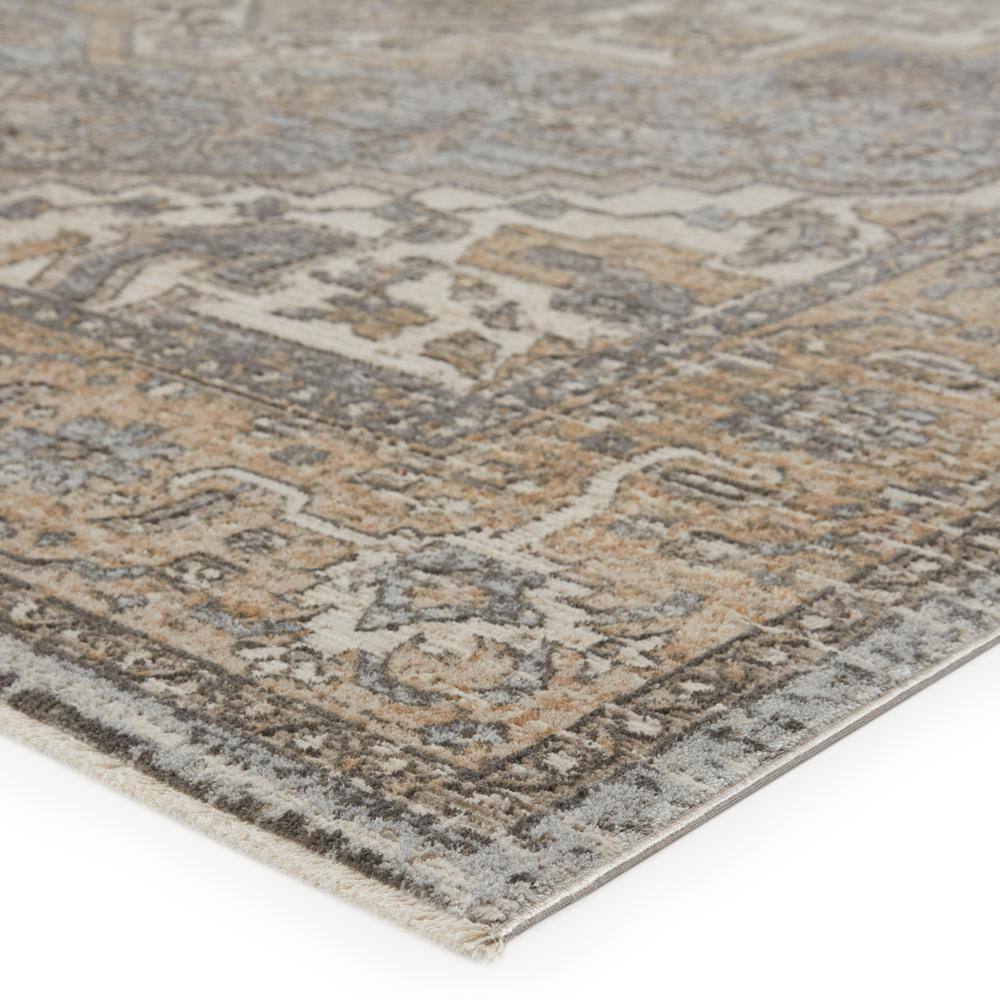 En Blanc Vintage-Inspired Medallion 9'x13' Gray Area Rug