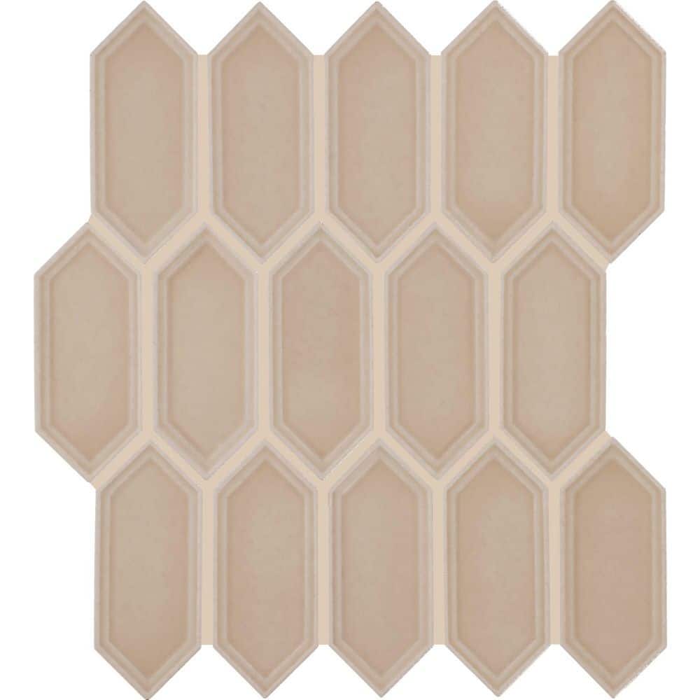 Luminique Dune 12 in. x 24 in. Glossy Ceramic Picket Mosaic Wall Tile (8.76 sq. ft./case) price history on PriceWatchPro