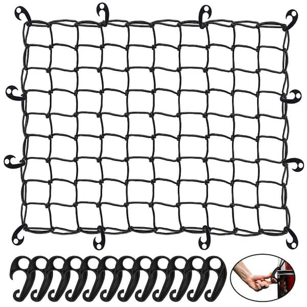 36 in. x 39 in. Heavy-Duty Bungee Cargo Net - Stretches to 80 in. x 75 in.