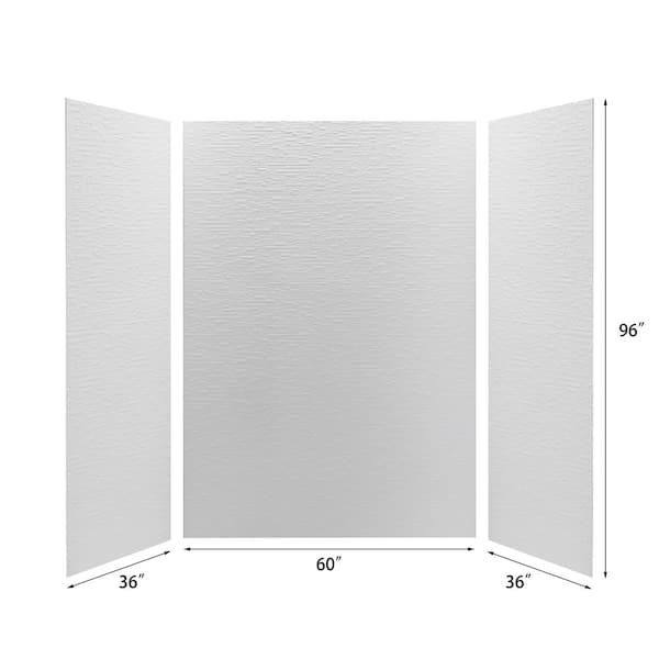 Kobiworks 36 in. W x 60 in. L x 96 in. H 4-Pieces Alcove SMC
