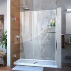 Dreamline Unidoor 59 To 60 In. X 72 In. Frameless Hinged Shower Door In 