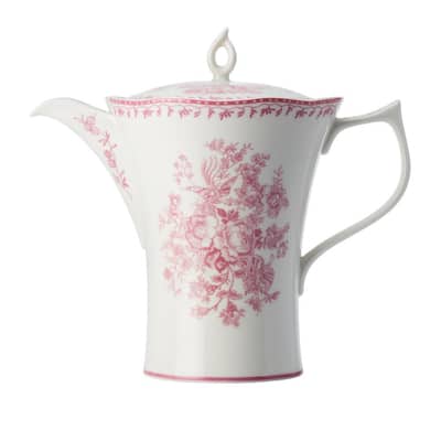 26 oz. Pink Porcelain Pink Tea Pots with Lid (Set of 12)