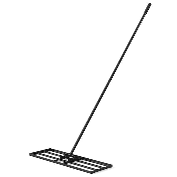 67 in. Lawn Leveling Rake Heavy-Duty Level Lawn Tool for Garden Backyard/Lawn Black