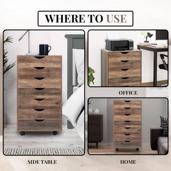 Maocao Hoom White 3-Drawer 15.35-in File Cabinet