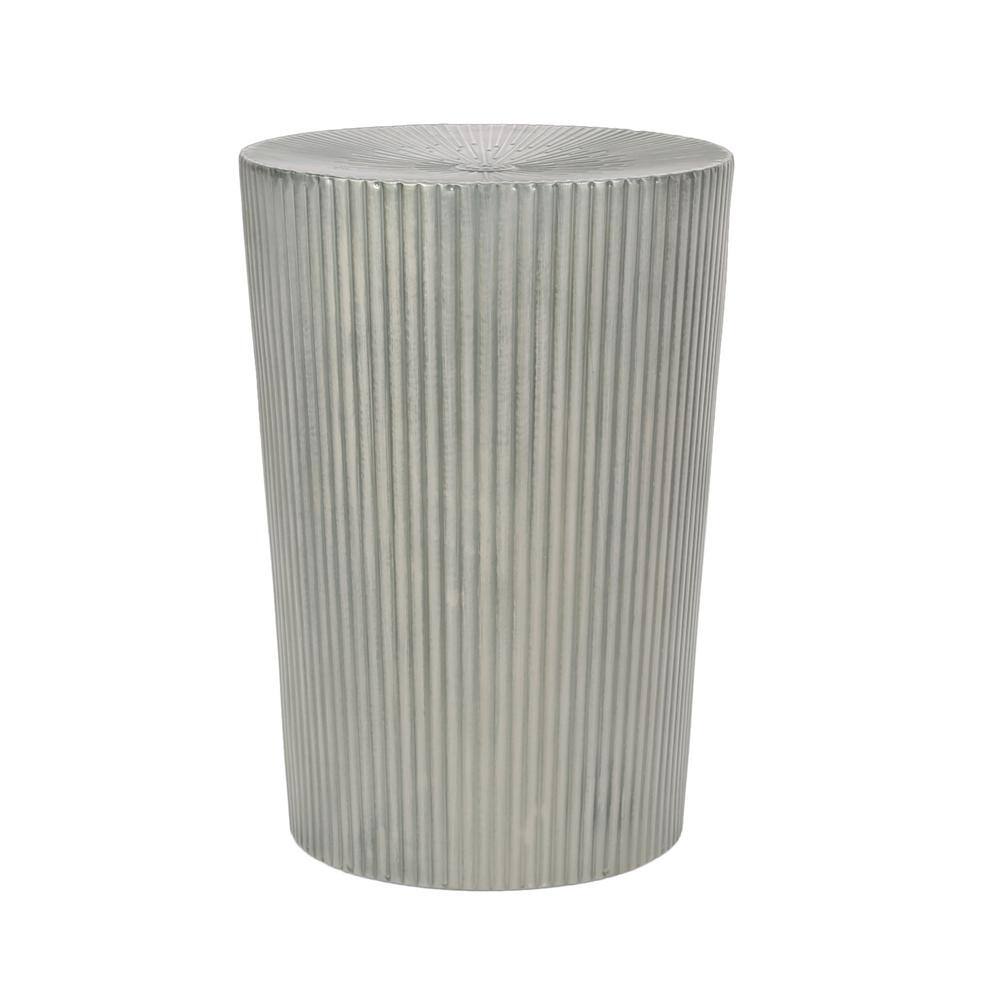 Metal Outdoor Hammered Langseth Iron Sunburst End Table