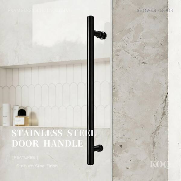 KOQ 54 in. W x 76 in. H Single Sliding Frameless Shower Door in