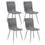 Homy Casa Scargill Grey Fabric Upholstered Dining Chair (Set Of 4 ...