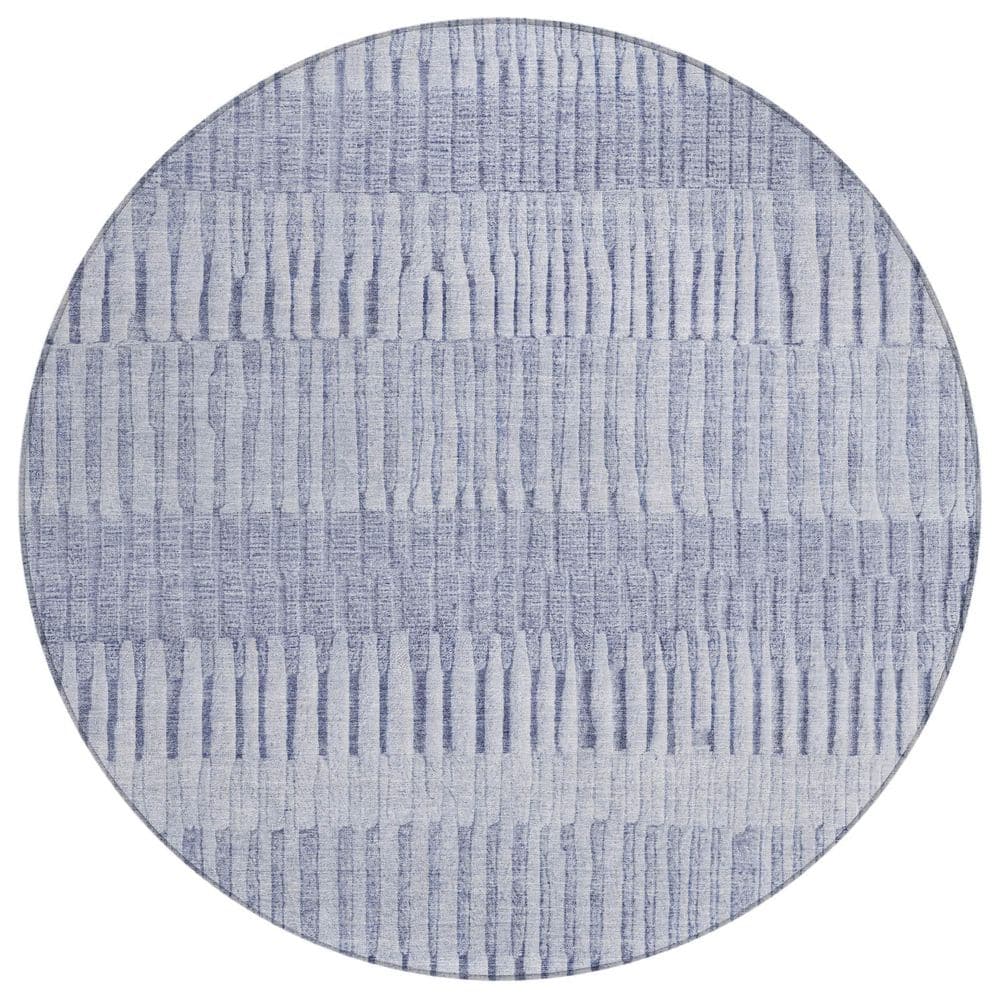 Chantille Machine Washable Indoor/Outdoor Abstract ACN2807 Sky 8 ft. x 8 ft. Round Rug price history on PriceWatchPro