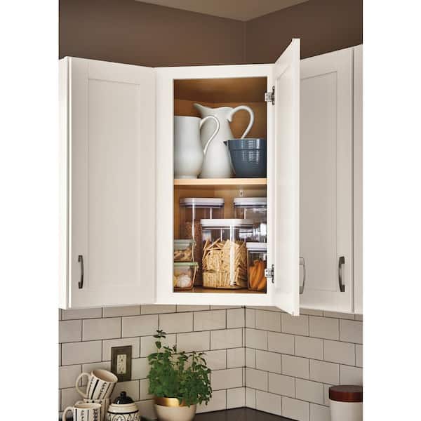 Hampton Bay Westfield Feather White Shaker Stock Assembled