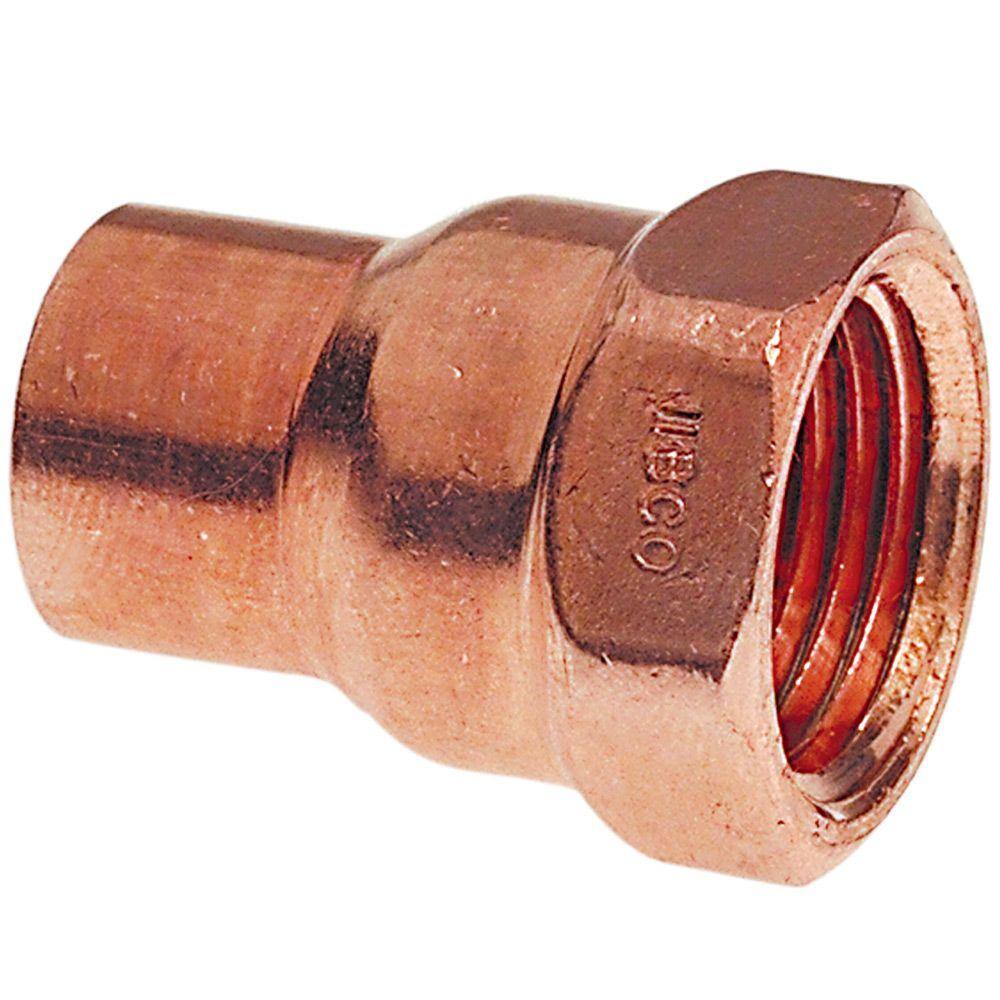 Everbilt 3 4 In Copper Pressure Cup X Fip Female Adapter Fitting C603hd34 The Home Depot