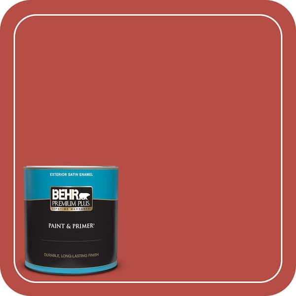 BEHR PREMIUM PLUS 1 qt. #M160-7 Raging Bull Satin Enamel Exterior Paint & Primer