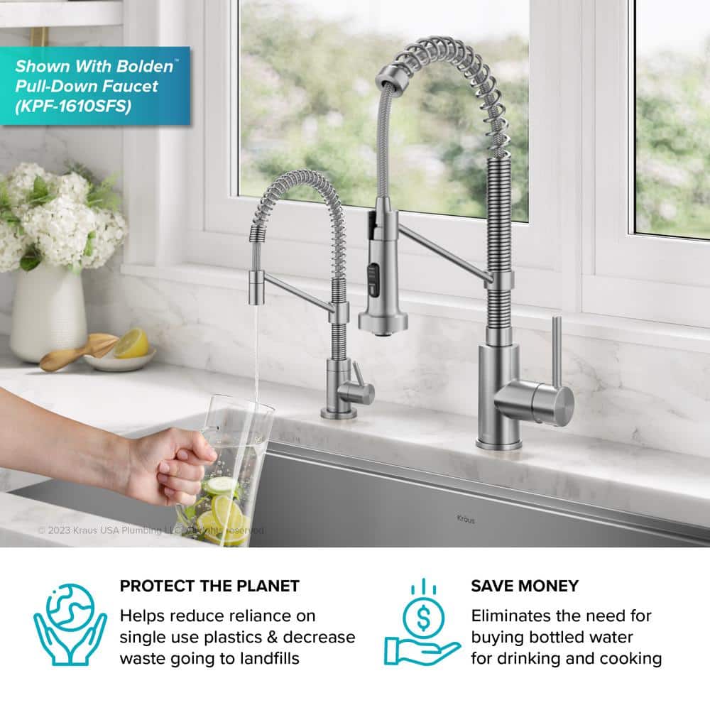 Spot-Free Stainless Steel Single Handle Drinking Water Filter Faucet