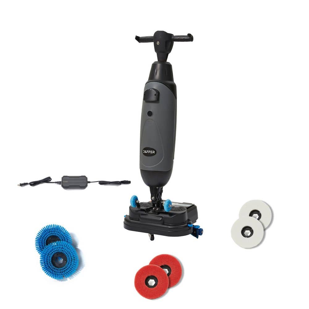 Commercial Cordless Hard Floor Compact Walk-Behind Scrubber in Gray with Dual Brushes & One-Pass Drying price history on PriceWatchPro