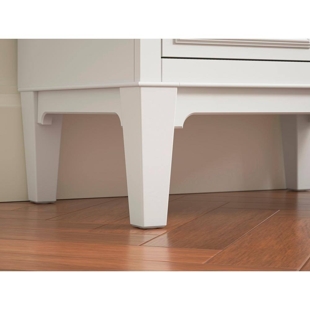 Southerk 36-Inch White Freestanding Bathroom Vanity Set with Quartz Top