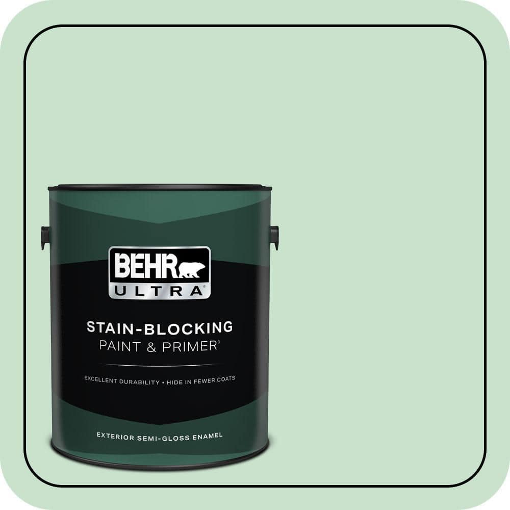 1 gal. #M410-2 Wishful Green Semi-Gloss Enamel Exterior Paint & Primer price history on PriceWatchPro
