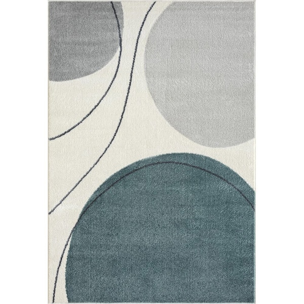 Deco Cream 7 ft. 9 in. x 10 ft. 2 in. Geometric Polypropylene Area Rug