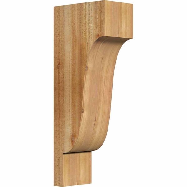 Ekena Millwork 6 in. x 10 in. x 26 in. Western Red Cedar Newport Rough Sawn Corbel