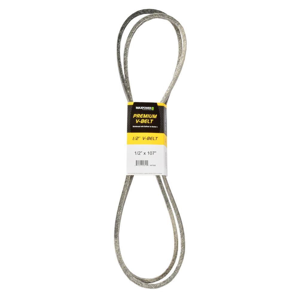 MaxPower 1/2 in. x 107 in. Premium V-Belt 347550 - The Home MaxPower 1/2 in. x 107 in. Premium V-Belt 347550 - The Home