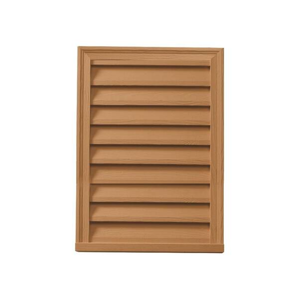 Fypon 12 in. x 24 in. x 2 in. Polyurethane Timber Functional Vertical Louver Gable Vent