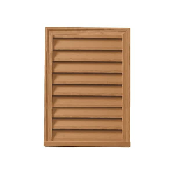 Fypon 18 in. x 24 in. x 2 in. Polyurethane Timber Functional Vertical Louver Gable Vent