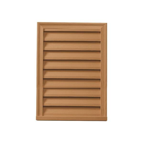 Fypon 12 in. x 24 in. x 2 in. Polyurethane Timber Decorative Vertical Louver