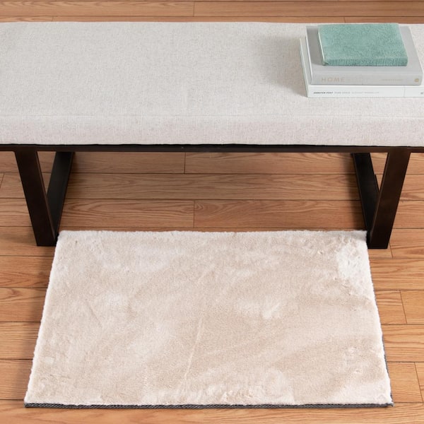 Piper Cream 2 ft. x 7 ft. Solid Polyester Runner Rug