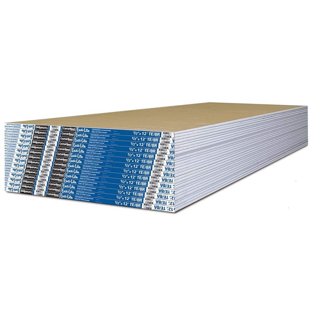 CertainTeed 1/2 in. x 4 ft. x 12 ft. Easi-Lite Sheetrock Drywall 639967 ...