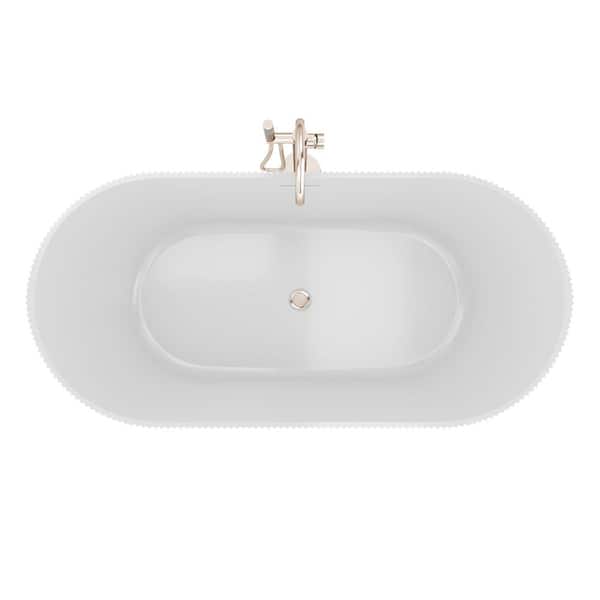 DreamLine Charisma 59 in. x 29 in. Freestanding Acrylic Soaking