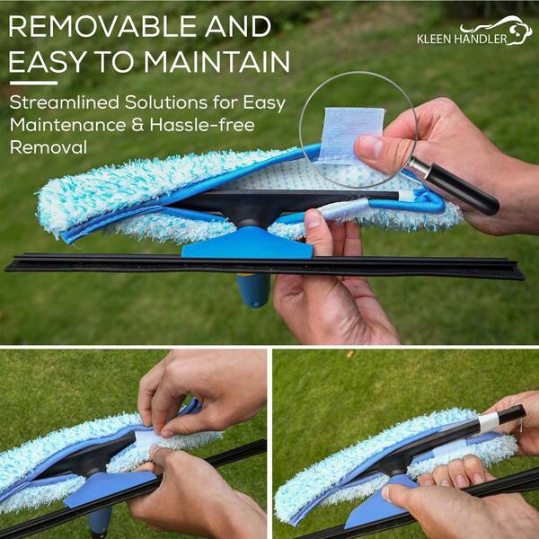 thumbnail image 2 of ARTIPOLY Window Cleaning Kit - 14" Squeegee & Scrubber With 62" Telescopic Pole 2 of 9