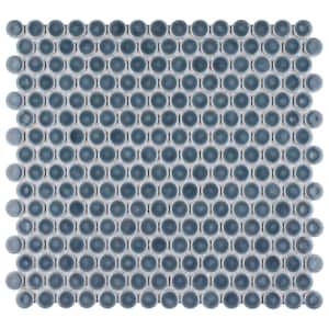Hudson Penny Round Storm Grey 12 in. x 12 in. Porcelain Mosaic Tile (10.74 sq. ft. / Case)