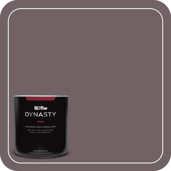 BEHR DYNASTY 1 qt. #N110-6 Dignified Purple One-Coat Hide Matte Interior Stain-Blocking Paint and Primer