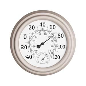Indoor/Outdoor 8 in. Waterproof Wall Thermometer and Hygrometer