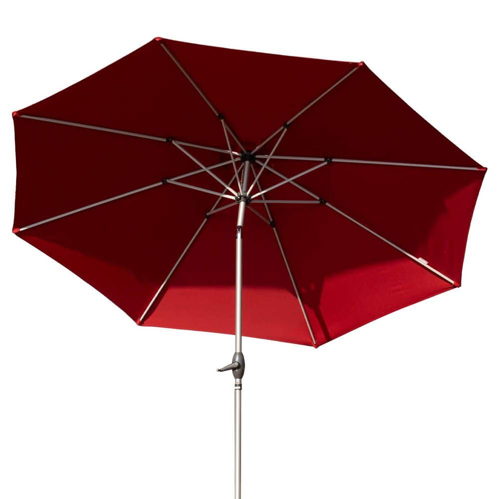 Tileon 10 ft. Aluminium Market Patio Umbrella with Push Tileon 10 ft. Aluminium Market Patio Umbrella with Push