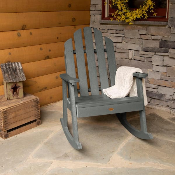 Highwood Classic Westport Garden Coastal Teak Plastic Outdoor Rocking Chair