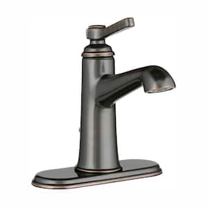 Georgeson Single Hole Single-Handle Bathroom Faucet with Drain in Oil-Rubbed Bronze